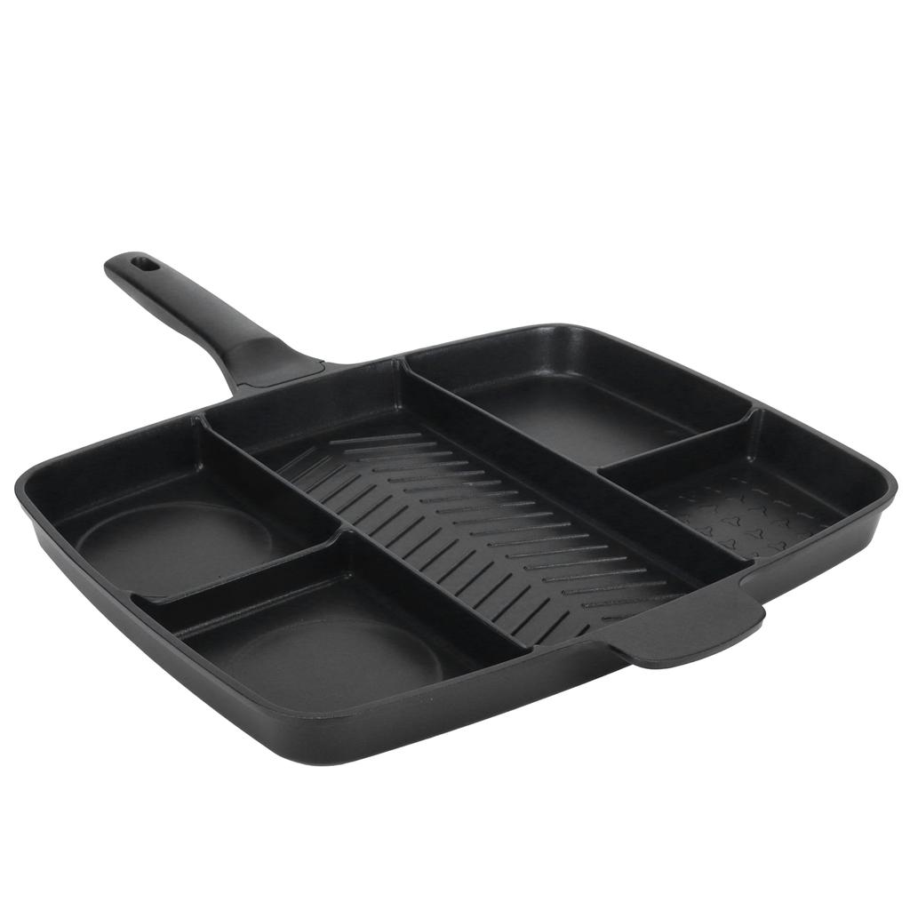 5in1 Breakfast MultiGrid Pan Steak Omelette Cooking NonStick Pan for Kitchen Home
