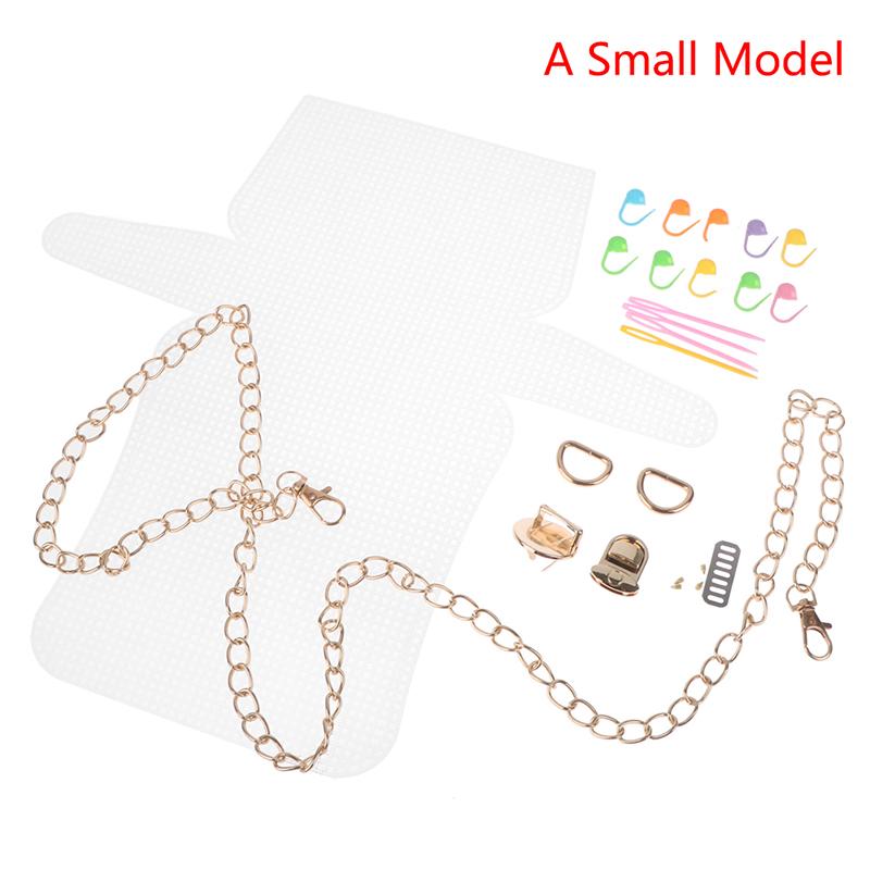 

1 set Weaving Plastic Mesh Plastic Mesh Kit With Metal Chain Buckle DIY Bag Accessories Weaving Tools Easy Knit Helper