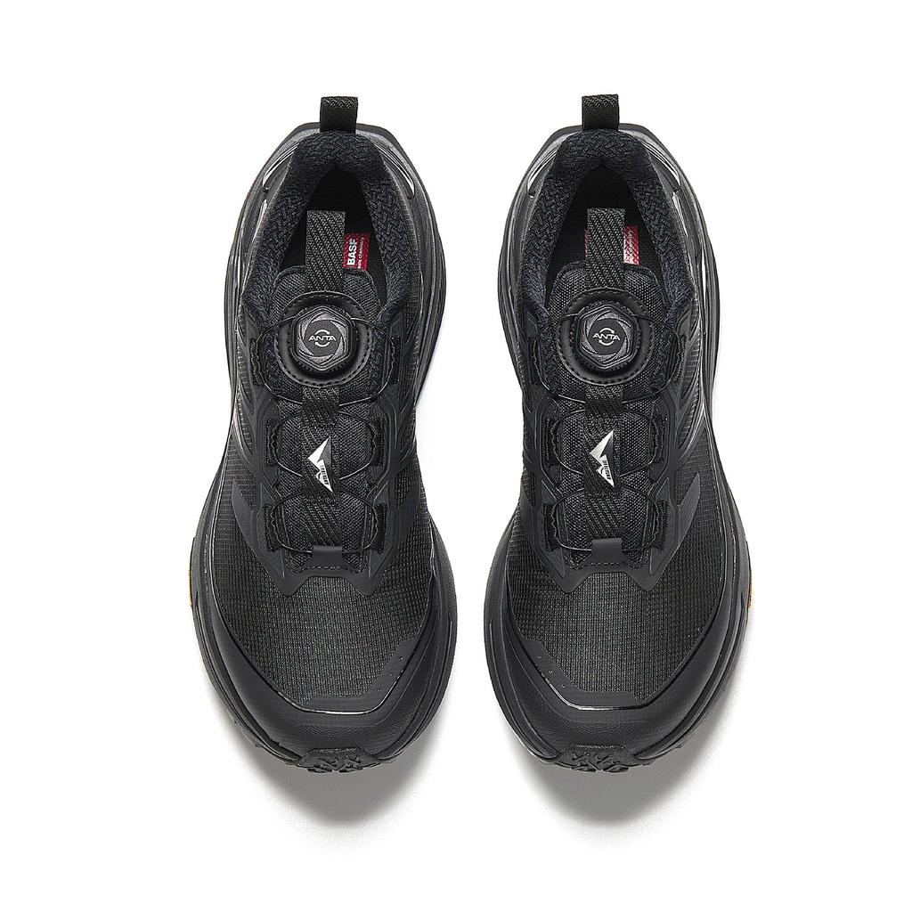 Anta Tian Du Synthetic Leather, Textile Low top Casual City Commuting Training Running Shoes Men's Basic Black 112615599-5