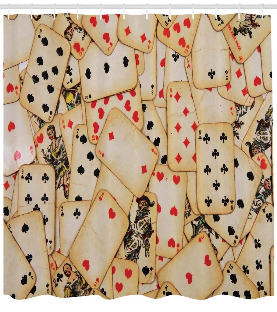 Pokerové vodotěsné sprchové závěsy Látka do koupelny Sprchový závěs Hrací karty Hotel Domov Kolej Vany Závěsy Dekorace