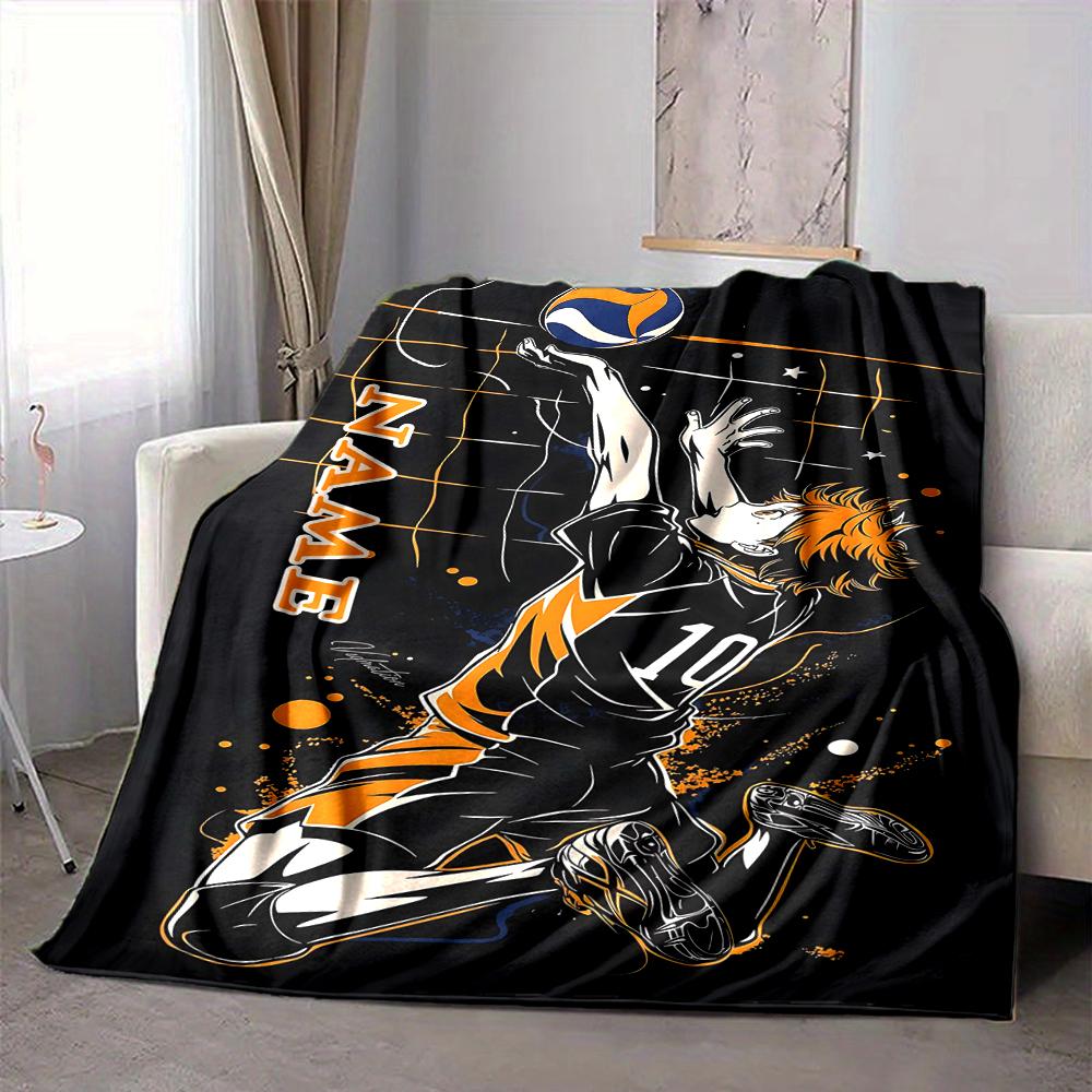 Custom 1pc Volleyball Player Action Blanket, Soft And Comfortable Blanket, Casual Warm, Camping Travel Blanket, Birthday Gift Q91274