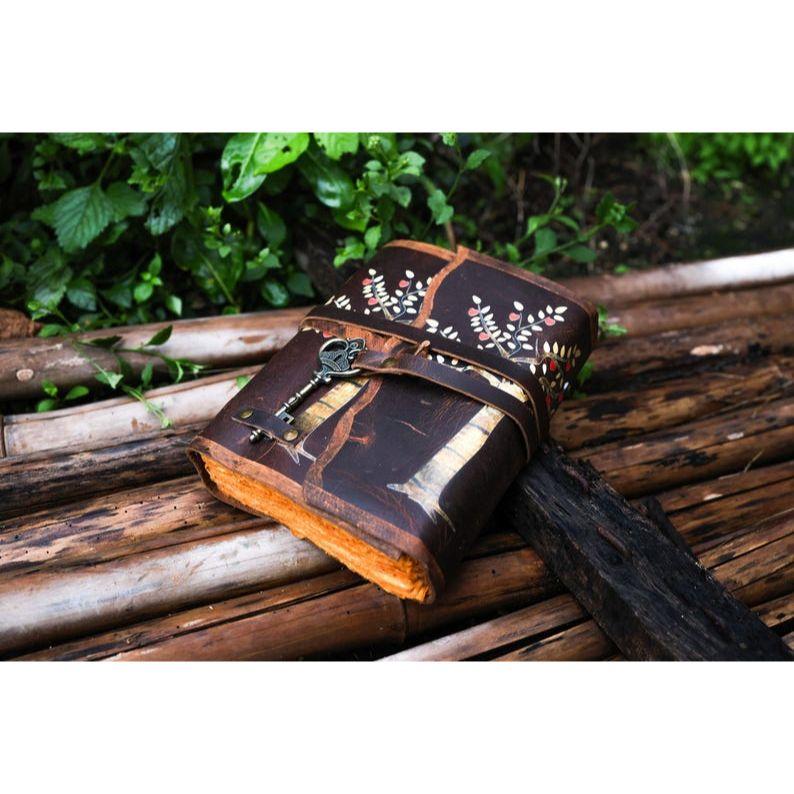 

Журнал из кожи Древо жизни - Блокноты из натуральной кожи для женщин - Красивый журнал Для зарисовок Книга для путешествий Пустая книга для заклинаний 7 x 5 in