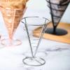 Stainless Steel French Fries Stand Snacks Display Rack Pizza Cone Holder Rack Fries Baskets Sauce Salad Dipping Cup Kitchen Tool