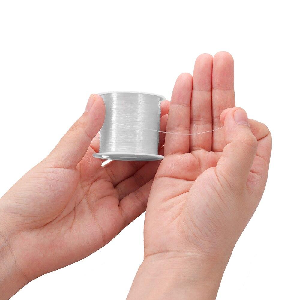 1 Rolle transparenter Kristall, keine elastische Schnur, Perlen, Stretchschnur, keine elastische Linie, handgefertigt, für Schmuckherstellung, Zubehör