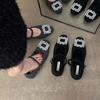 Casual single shoes sweet and elegant foot cover solid color heels bag head non-slip fashion thick heel