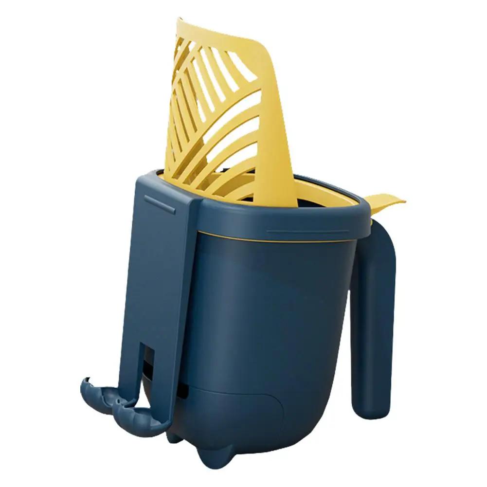 2-in-1 Cat Litter Shovel Self-cleaning Scoop Built-in Cats Garbage Waste Bin Picker Pet Clean Tools Toilet Filter C8J9