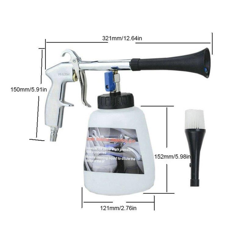 Tornador High Pressure Car Wash Gun EU/US Type Interior Deep Cleaning Dust Blower with Brush Car Washer Tool for Detailing