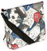 Women's Fabric Messenger Bag with a Flap - Loren