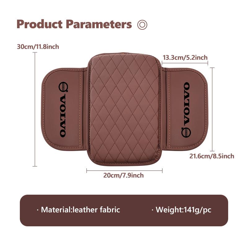 Car Armrest Box Protective Cover Leather Center Console Storage Pad For Volvo S60 S80 S90 C30 XC40 XC60 XC70 XC90 V40 V60 V90 T6