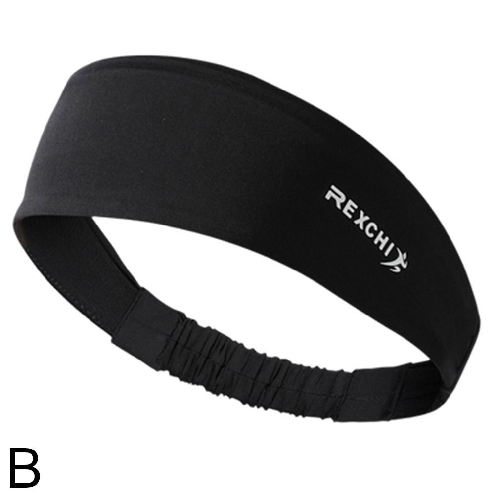 Sports Headband Sweatband Men's Ice Silk Breathable Basketball Running Outdoor Cycling Hair Fit D8E3