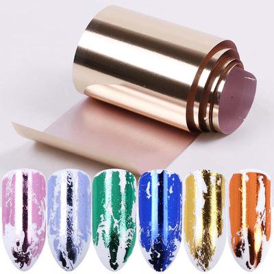 14 Pcs/set Women Nail Foils Nail Stickers Metal Color Foil Wraps Decals Nail Art Decorations