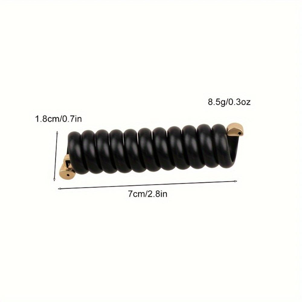 2pcs/set Spiral Hair Tie Resin Hair Tie Elastic Hair Rope Ponytail Holder Hair Accessories