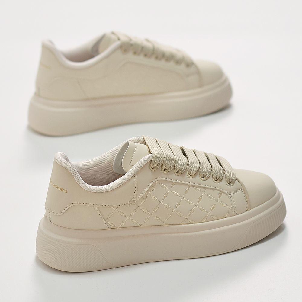 

2025 Trendy Thick-Soled White Skate Shoes | Breathable Height-Increasing Casual Shoes for Couples 35 грязно-белый