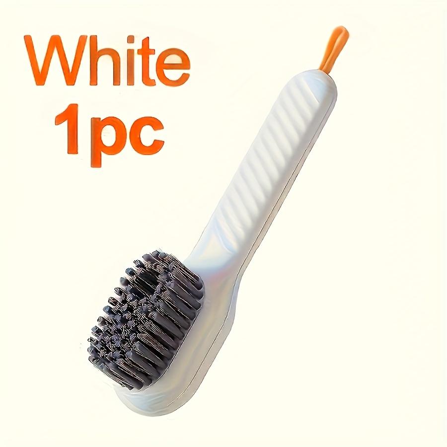 Multi-Function Shoe Brush with Built-In Liquid Dispenser - Soft Bristle, Long Handle, Press-Type Cleaning Tool for Effortless Home Shoe Care