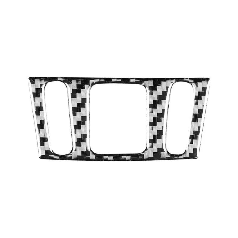 Car Interior Carbon Fiber Emergency Warning Light Switch Panel Decoration Stickers For Nissan X-TRAIL 2014-2018 Accessories