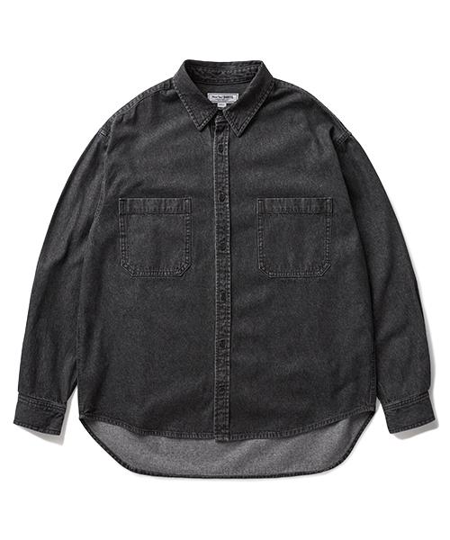 Minimal Project Oversized Washed Denim Shirt Mls219 / 2 Colors