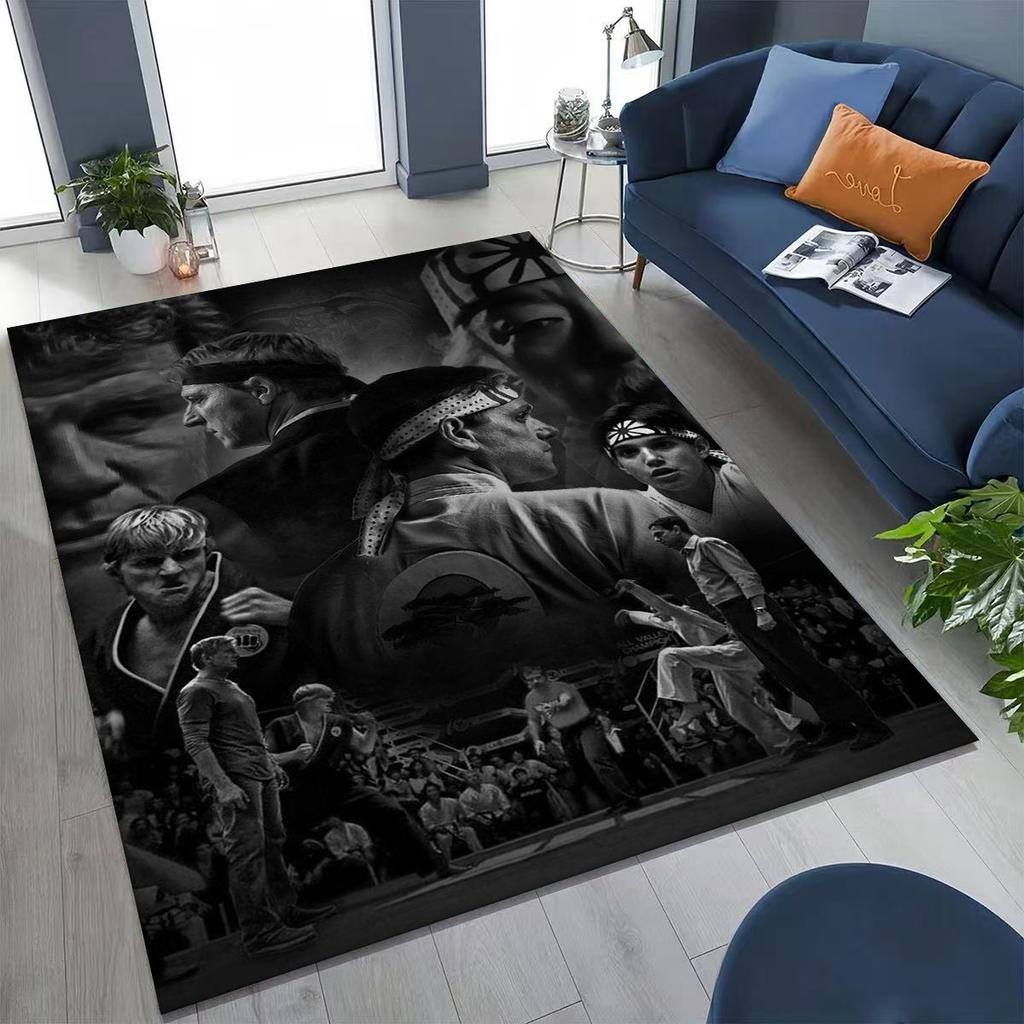 3D Cobra Kai Karate Daniel LaRusso Johnny Art Rug for Bedroom Living Room Sofa Home Doormat Decor, Large Kids Non-slip Floor Mat