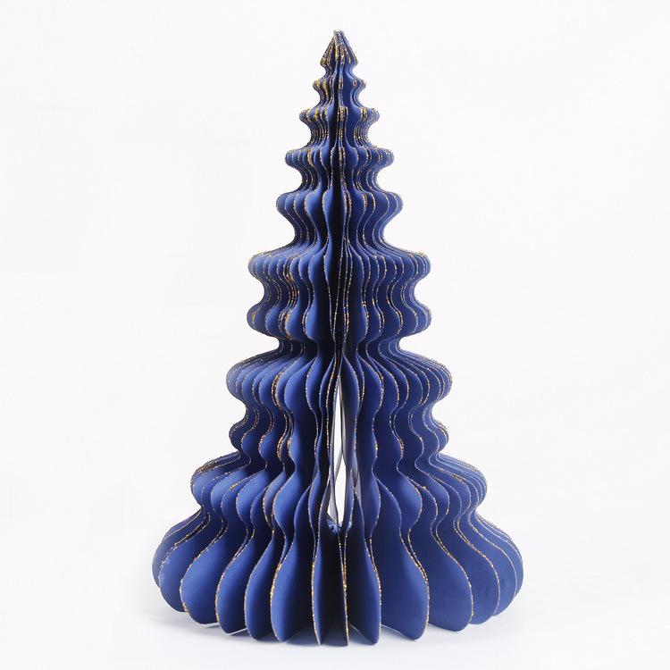 Origami Honeycomb Christmas Tree Tabletop Ornament for Home and Party Decor