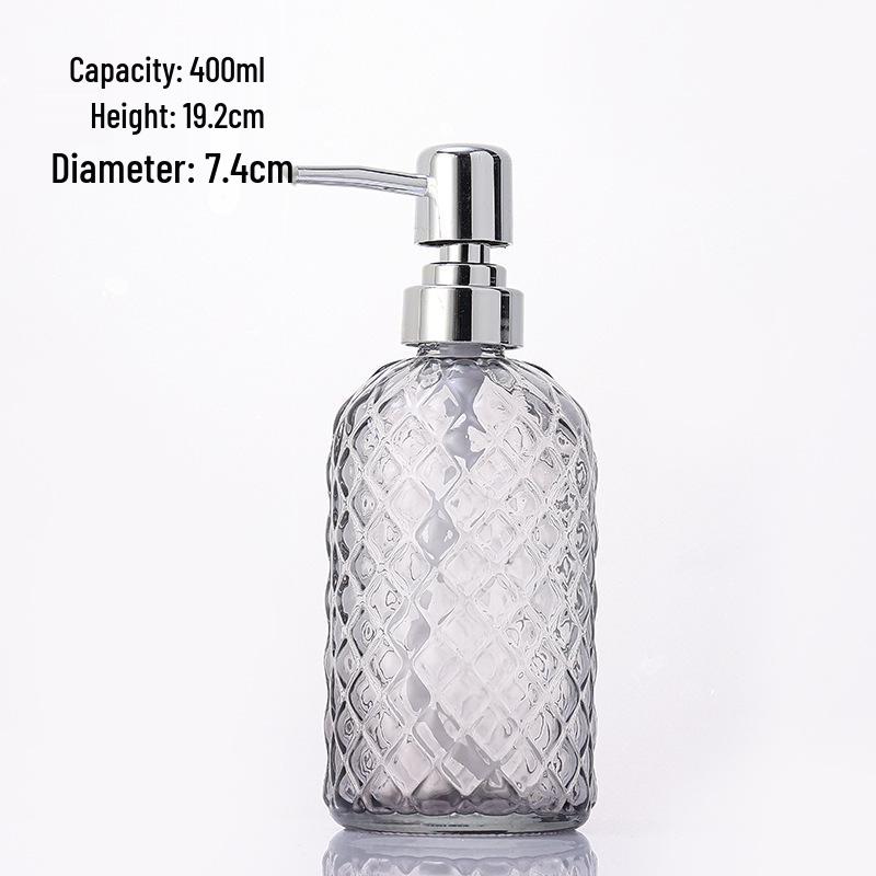 Colored Pineapple Glass Hand Sanitizer and Shower Gel Pump Bottle – Refillable, Sealed, Thickened, Patterned Empty Bottle.