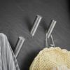 4pc 304 Stainless Steel Bathroom Towel Hook Brushed Gold Wall-mounted Coat Hook Hat Robe Key Bag Hanger Bathroom Hardware