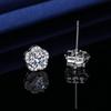 Korean Style Dongdaemun Flower Zirconia S925 Stud Earrings for Women