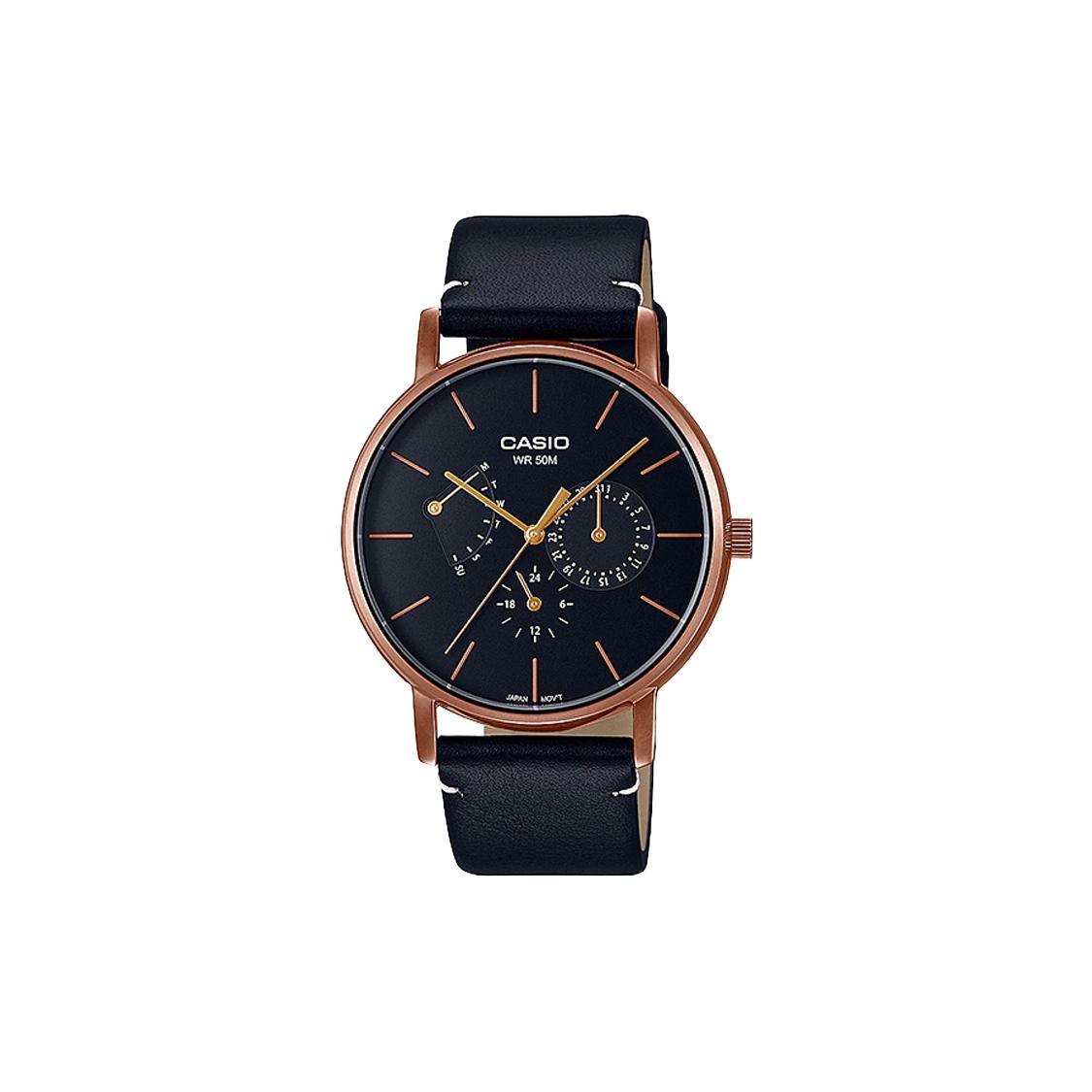 CASIO Men Standard Series Black Watch MTP-E320RL-1EVDF Black Dial