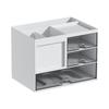 Minimalistischer Schreibtisch-Stifthalter und Aufbewahrungsbox - Großes Fassungsvermögen, Multifunktionaler Schreibtisch-Organizer für Schüler und das Büro.