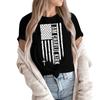Women's Fashion Casual Printed Short Sleeve Round Neck Pullover Tops