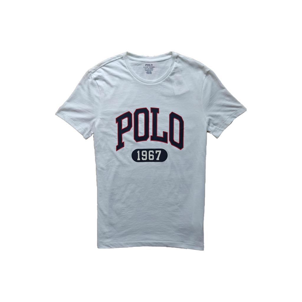 Polo Ralph Lauren Logo Letter And Number Print Crew Neck Short Sleeve T-Shirt Men Tops White 710796090-002
