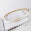 Leather Thin Pu Womens Waist Belt Metal Buckle Trousers Jeans Decoration With
