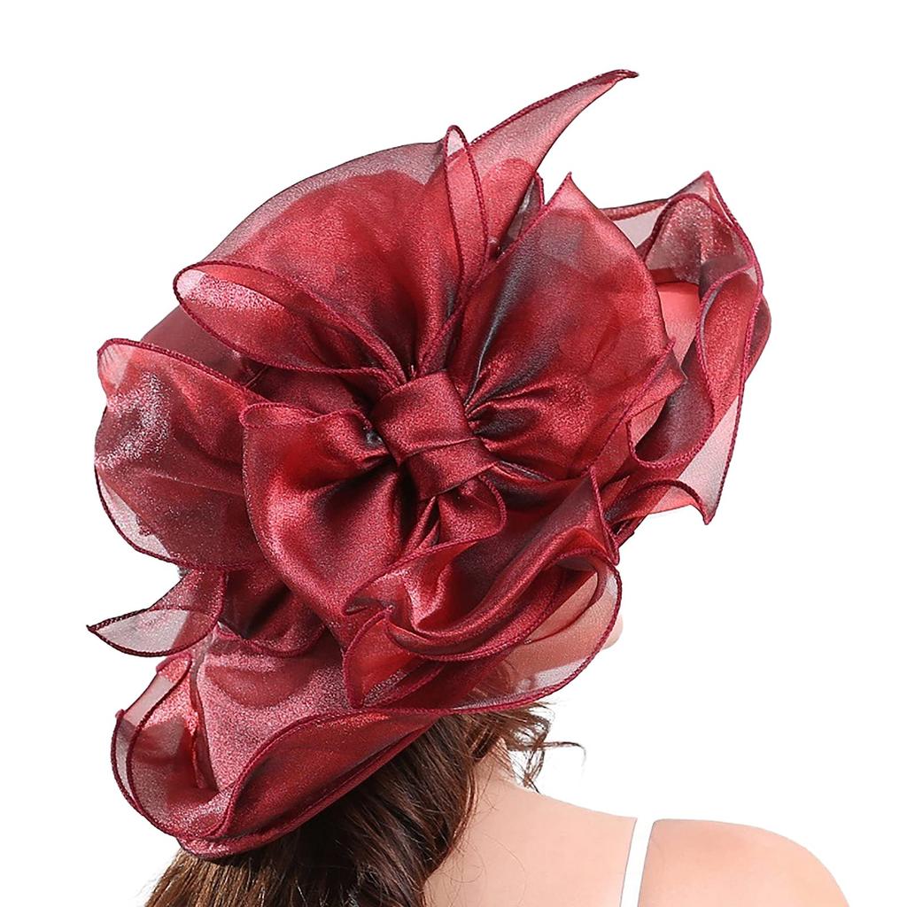 Organza Actress Summer UV Protection Flower Wide Slimming Beach Birthday Present [IPENNYE] Women's Hat, Hat, Headpiece, Hat, Hat, Brim, Cap, Effect,