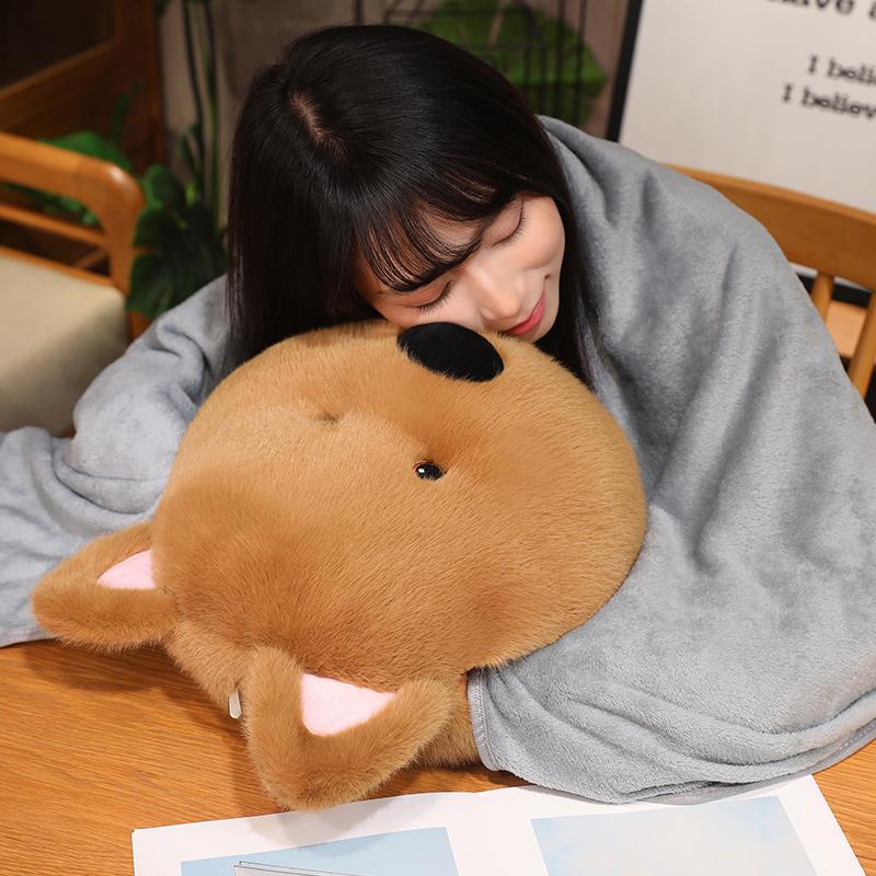 Non-Toxic Kawaii Fluffy Hair West Highland White Terrier Plushie Soft Puppy Plush Pillow Stuffed Lifelike Animals Sleep Doll