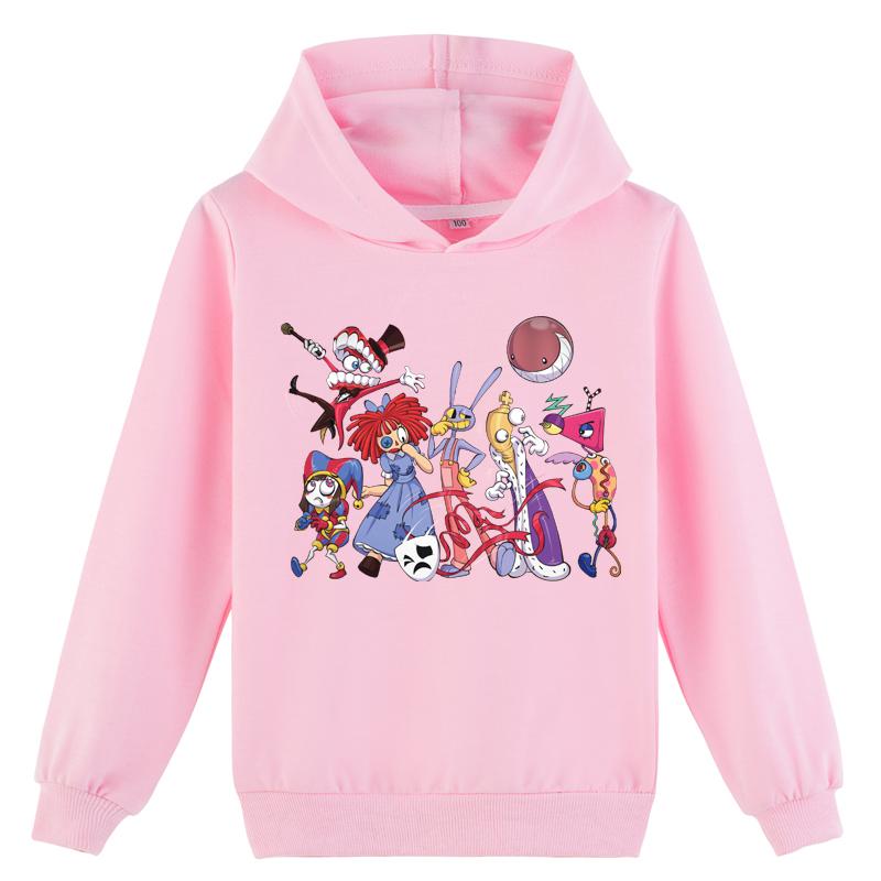 

Детская толстовка с капюшоном 3D TTHE AMAZING DIGITAL CIRCUS свитер Детский свитер 140cm розовый