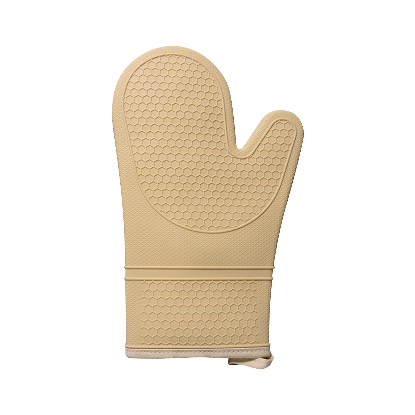 

Силиконовые перчатки для духовки, набор из 2 предметов, термостойкие перчатки для духовки с мягкими краями, кухонные принадлежности One Size бежевый