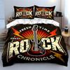 Fresh Rock Chronicle Design Bedding Duvet Cover Set Duvet Cover Pillowcases  (1*Duvet Cover 2*Pillowcases, Without Duvet Insert)