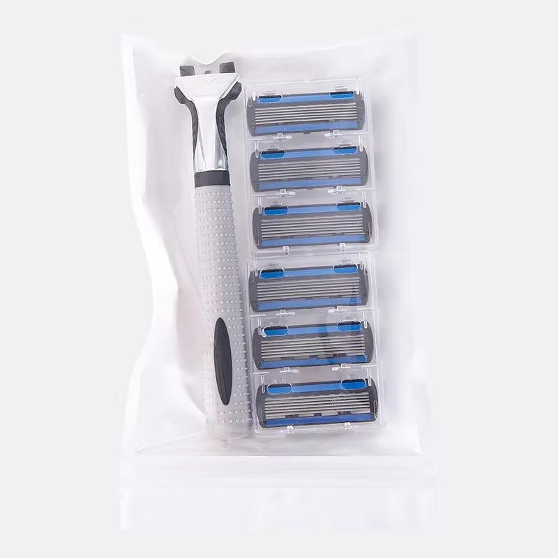 Barbermaskin Splitter nytt design barberhøvel for menn Barbering trelags barbermaskin Gjenbrukbar barberhøvel importert blad med flere verktøyhoder Bytt ut