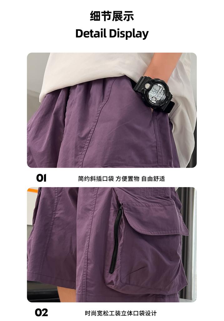 Boys' Shorts Summer Thin 2026 New Style Big Boys' Summer Clothes Boys' Casual Loose Children's Workwear Five Quarter Pants