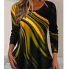 2025 Autumn & Winter Women's New Casual Crew Neck Long Sleeve Top 3D Retro Pattern