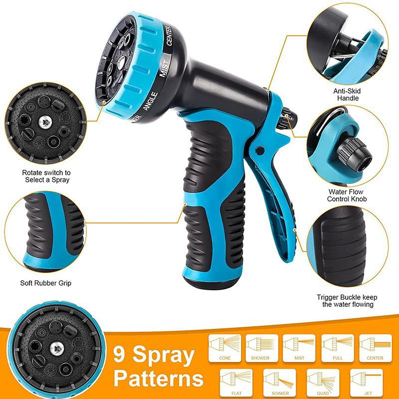 

Garden Retractable Soft Hose & Water Gun Set for Watering and Car Washing