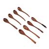 Wood Soup Spoons Japanese Style Wooden Spoon Set Kitchen Utensil for Eating Cooking Mixing Stirring Set 2