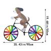 Animal riding three-dimensional cartoon modelling windmill Creative Bicycle Wind Spinners Standing Pole Garden Yard Decoration