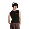 Puma Classics Ss24 Brand Logo Embroidered Solid Color Sports Casual Ribbed Sleeveless Vest Women Tops Black 626059-01