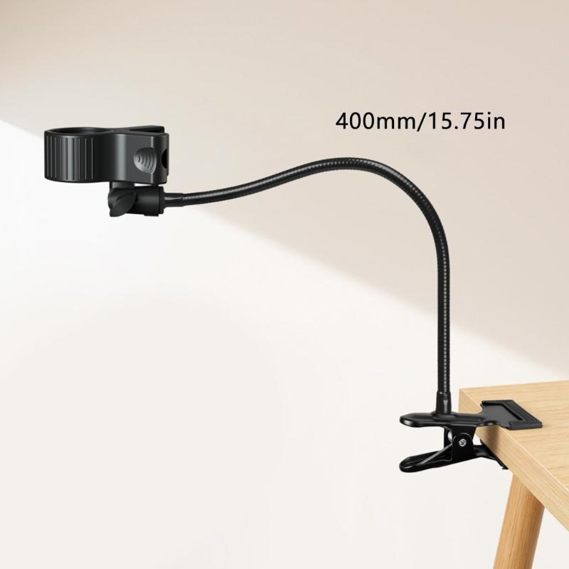 Flexible 360 Degree Rotatable Gooseneck Arm Stand Heavy Duty Clamp Microphone Holder for Podcast Video Streaming
