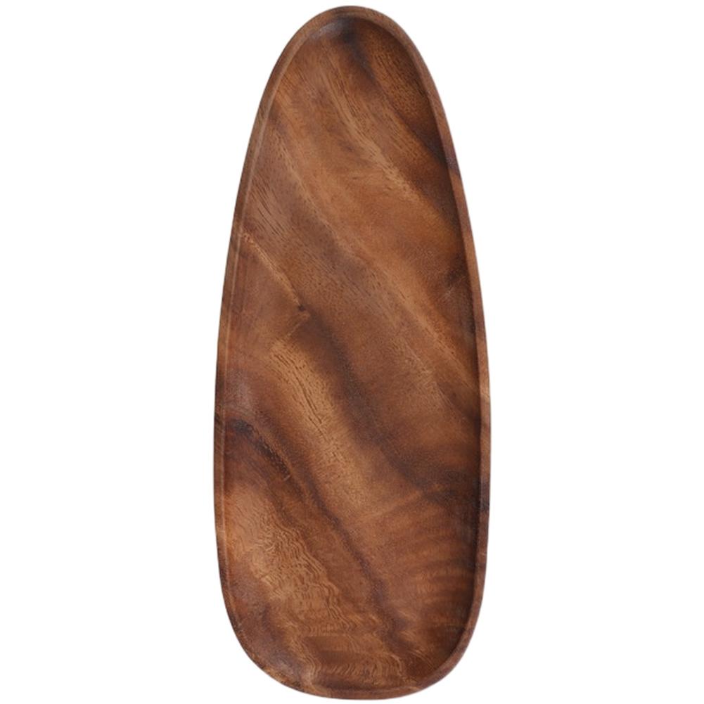Artistic Dinnerware Handmade Walnut Tray Dining Table Decor Asymmetrical Shape Design Comfortable Tactile Feel