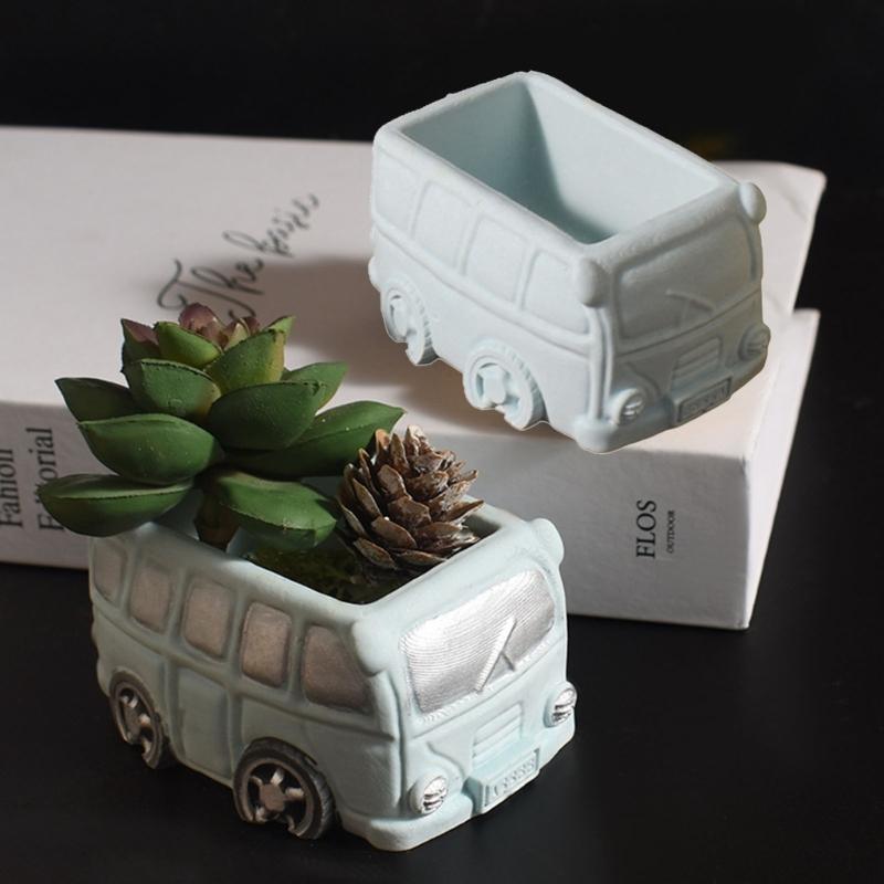 Sukkulenten-Pflanzenformen in Busform Blumentöpfe Silikonform Handgefertigte Aufbewahrungsboxformen Gipsformen Heimdekoration