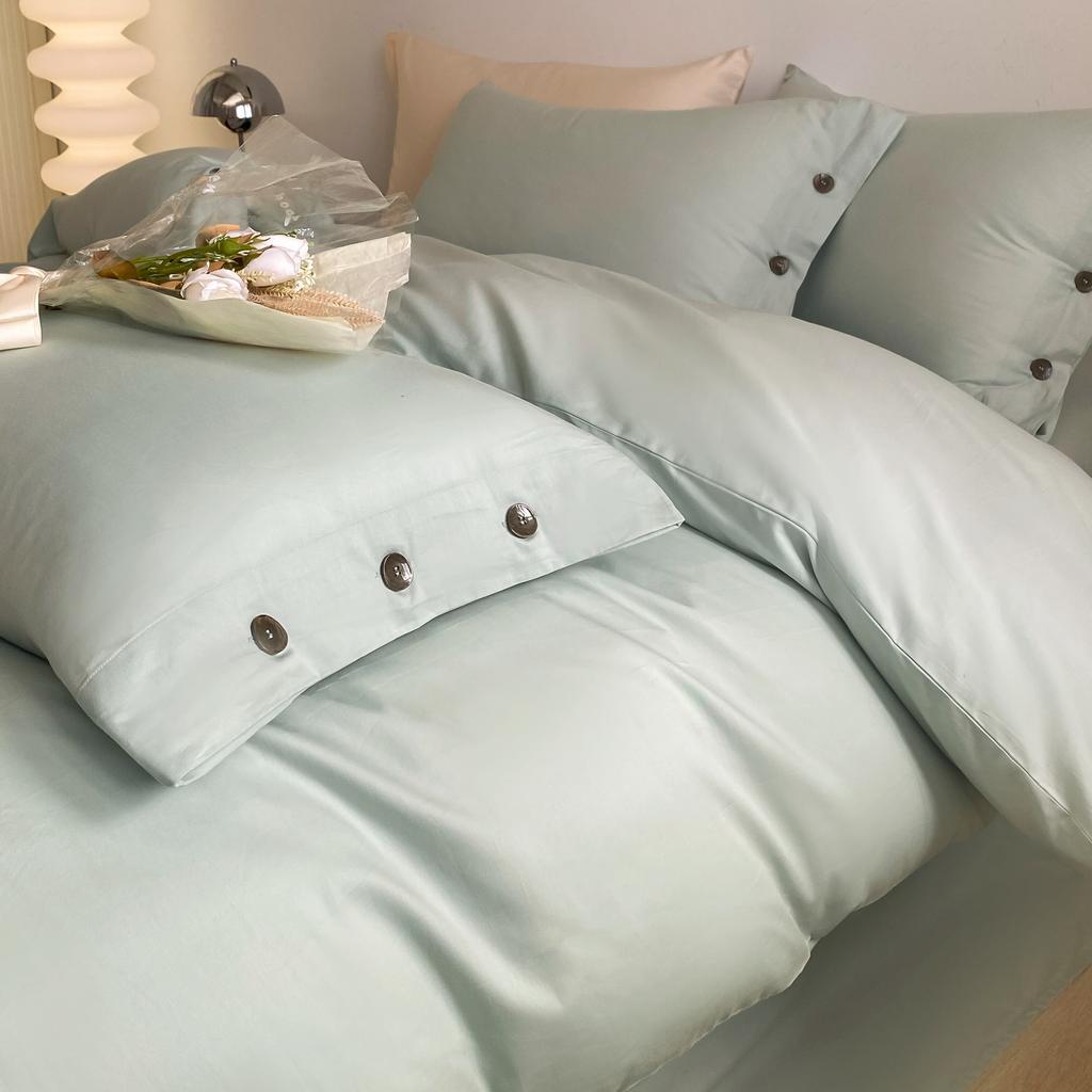 Luxury Egyptian Cotton Bedding Set Simple Nordic Duvet Cover Flat/Fitted Sheet With Pillowcase Bed Linen Queen Double King Size