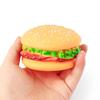 2 PEZZI Giocattolo Squeaky per Cani a Forma di Hamburger Vinile Non Tossico Giocattolo da Masticare e Giocare per Animali Domestici per la Pulizia dei Denti e il Gioco Attivo