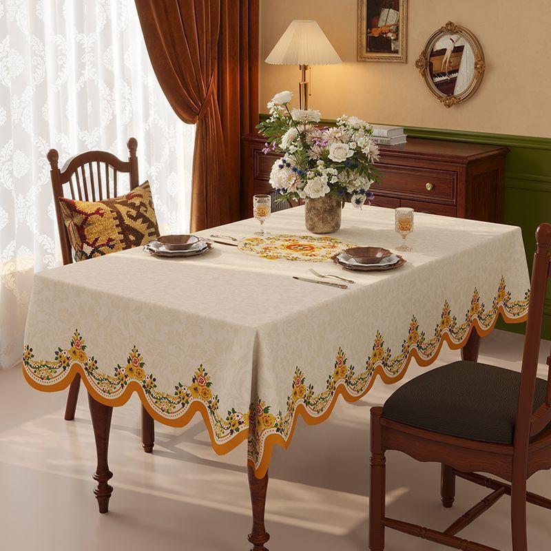 

American Style Lambskin Patterned PU Tablecloth Waterproof Oil Resistant No Wash Dining Table and Coffee Table Cover Cloth 90x90cm