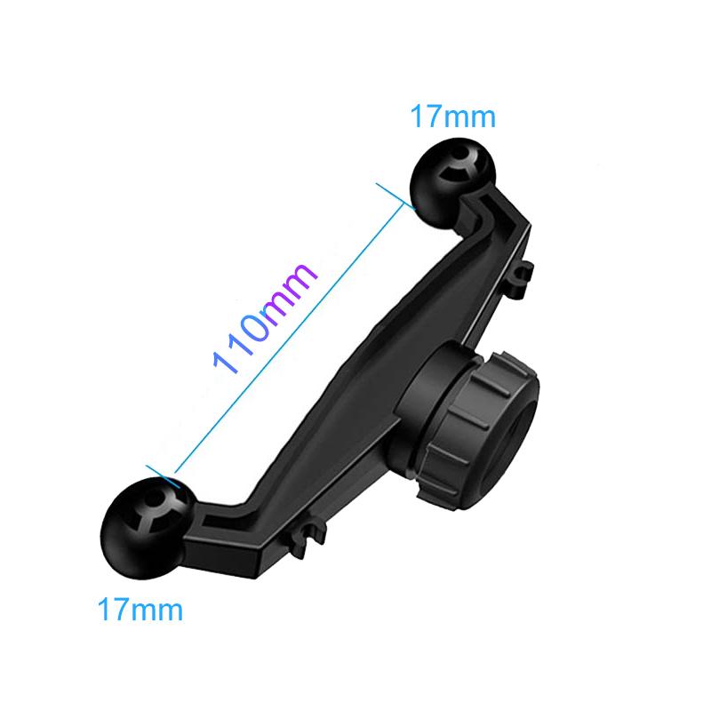Upgrade Universal 17mm Ball Head Car Holder Adapter Holder Holder Accessory to Connect 2 Mobile Phones