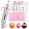 13Pcs Stainless Steel Cake Decorating Kit Cookie Maker Machine Cake Press Reusable Frosting Piping Kit for Cupcakes Cookies